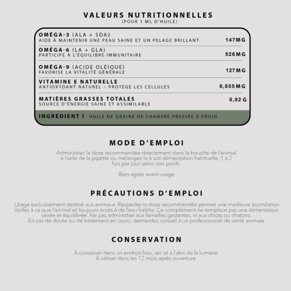 Huile de graines de chanvre poulet – Vitalité & bien-être animal – Image 6
