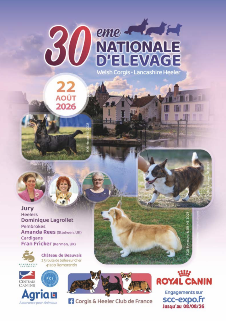 NATIONALE D'ÉLEVAGE DU WELSH CORGIS et LANCASHIRE HEELER